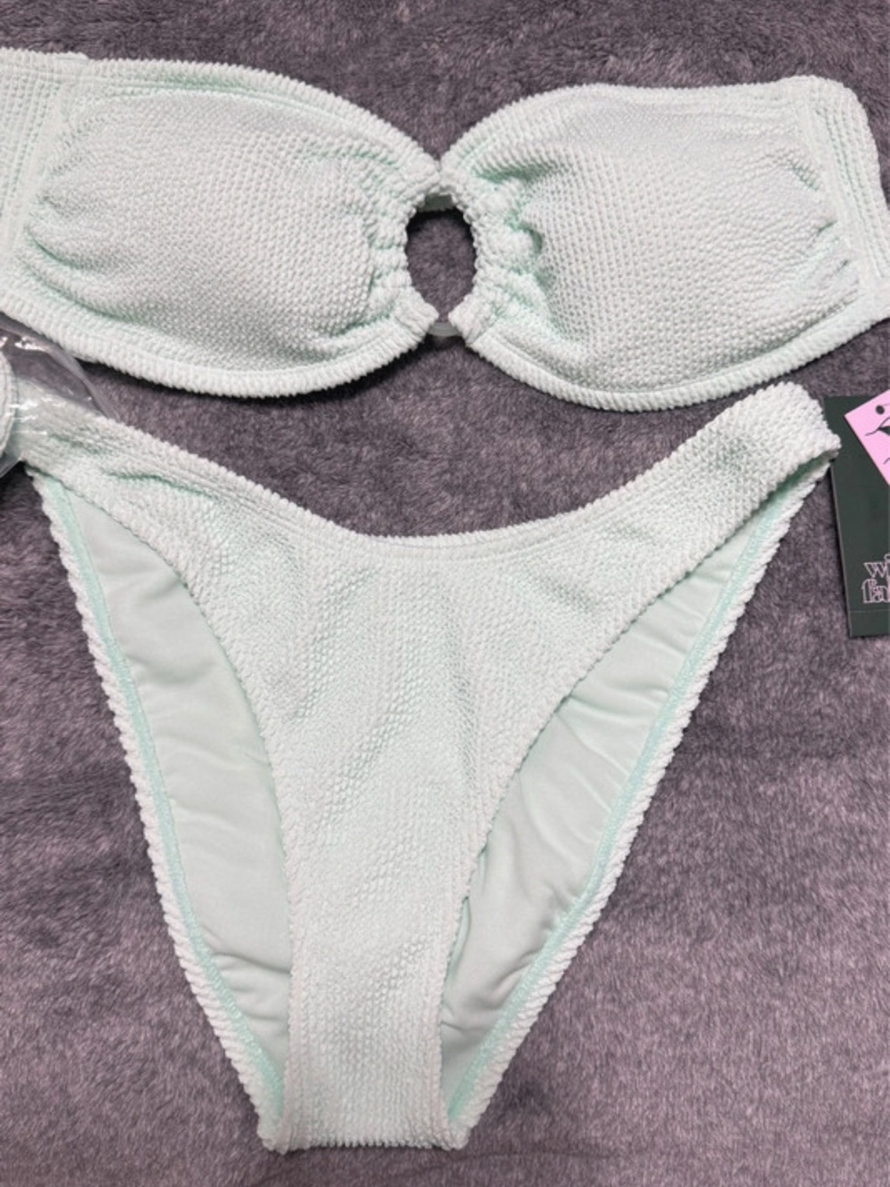 Wild fable Mint Textured Strapless Bikini Set - NWT